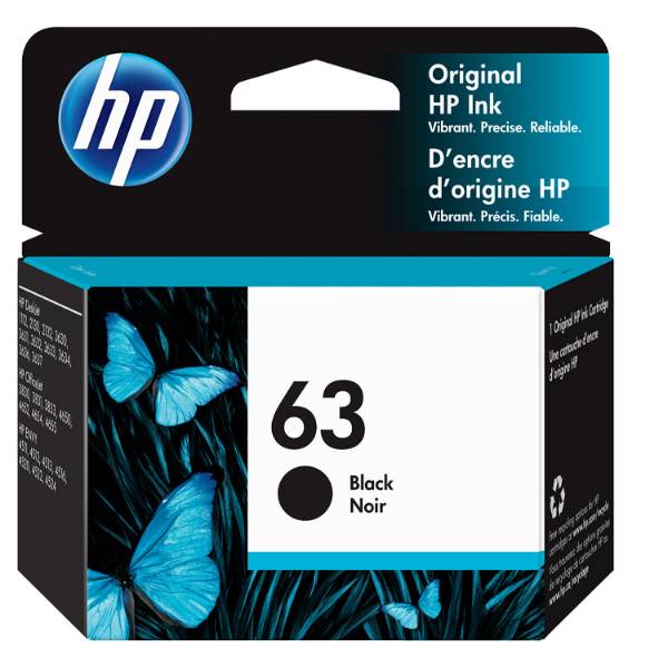 HP 63 Black Original Ink Cartridge (F6U62AN)