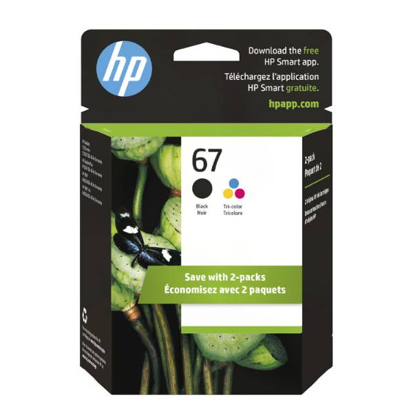 HP 67 2-pack Black & Tri-color Original Ink Cartridges (3YP29AN)