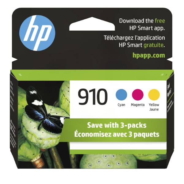 HP 910 3-pack Cyan/Magenta/Yellow Original Ink Cartridges (3YN97AN)